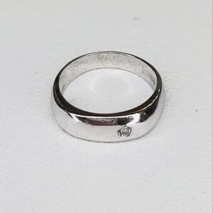 CZ Diamond Solitaire Band Ring 925 Sterling Silver Size 5